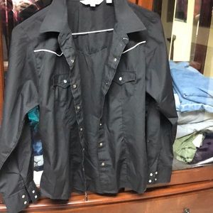 Black button down shirt